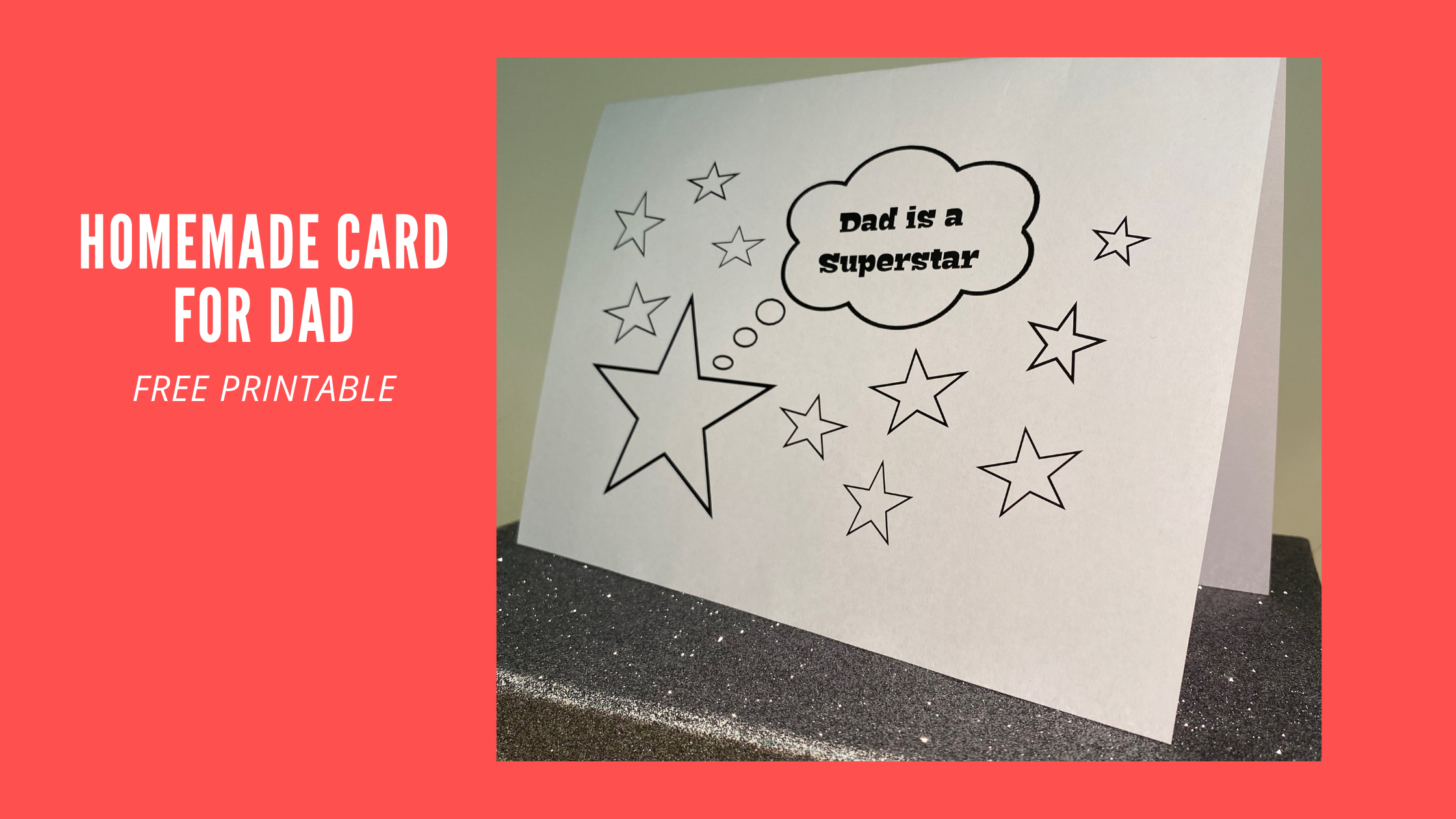 Dad is a Superstar card template