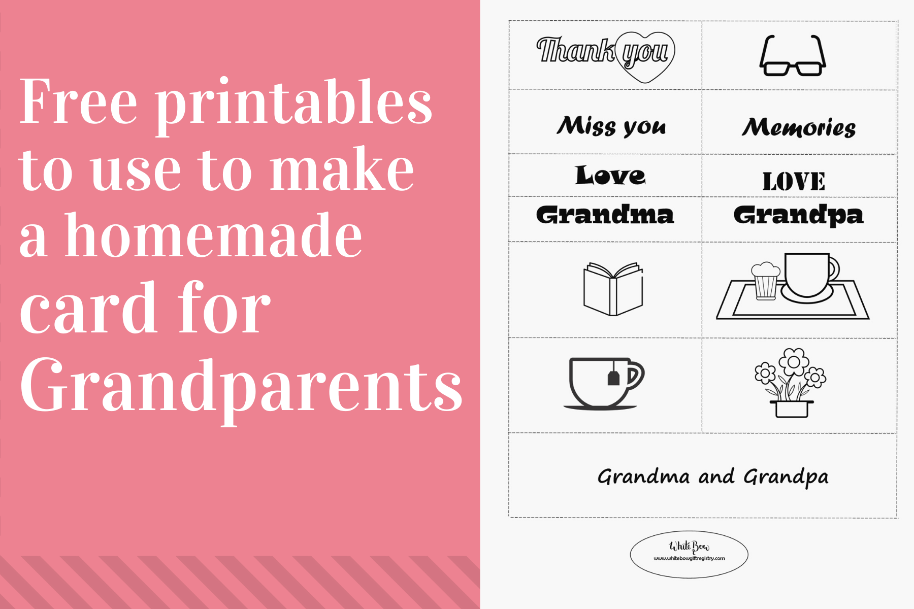 Free Printable for a card for Grandparents