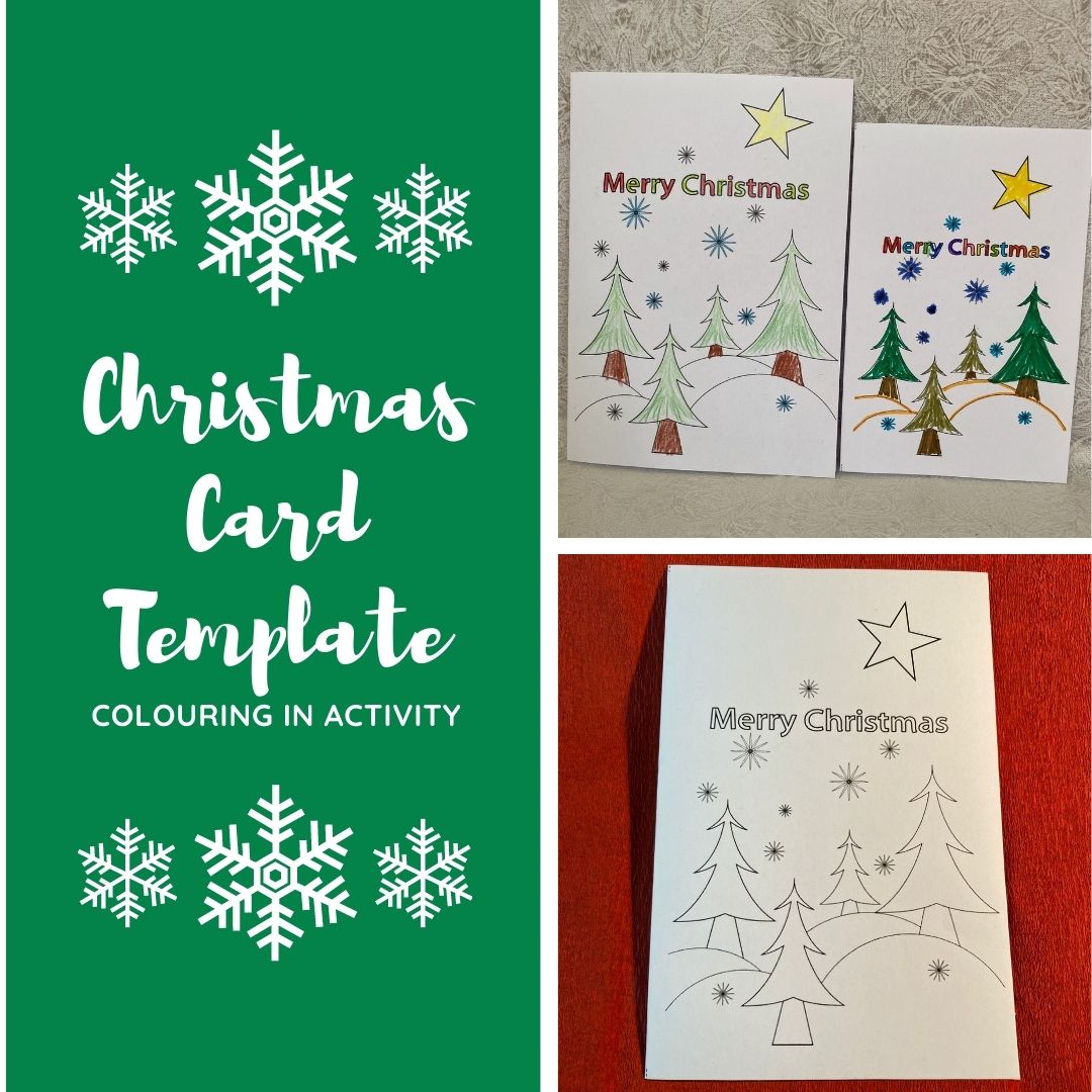 Christmas Card for Kids to Colour
