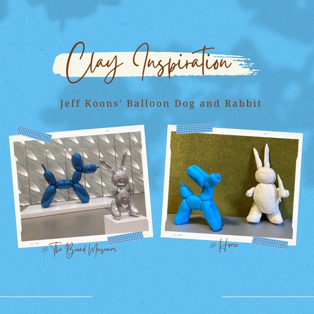 Clay Balloon Dog and Rabbit