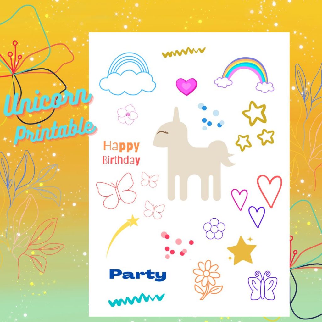 Unicorn printable